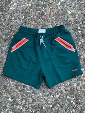 Ondadel Mar Swim Trunk w/ Orange Zip Accents